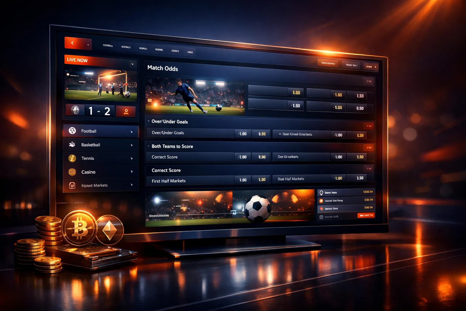 Fairpari sportsbook interface showing live football betting odds